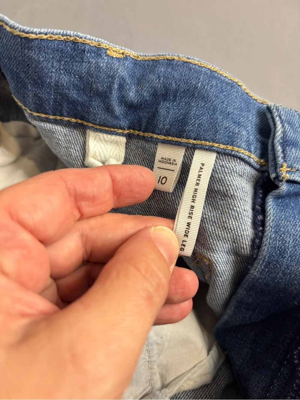LOFT Palmer High Rise Wide Leg Jeans Women’s 10 Medium Wash Patch Pocket Stretch